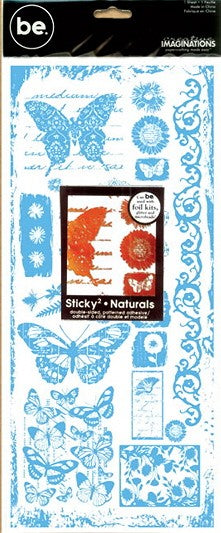 Naturals Sticky 2s Butterflies Rub-ons
