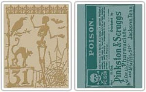 Tim Holtz Texture Fades Embossing Folders Set Halloween Night and Poison