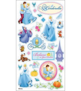 Disney Classic Glitter Stickers Cinderella