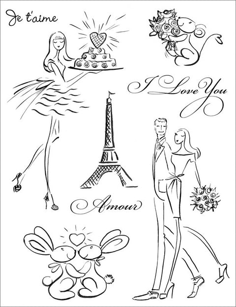 Penny Black J'Aime Paris Stamp Set