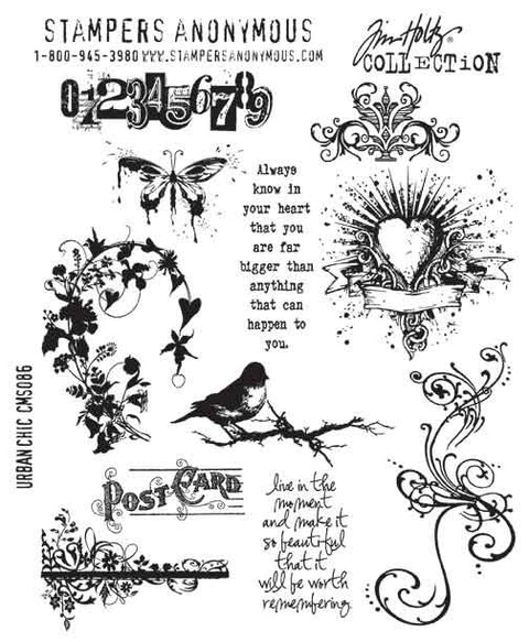 Urban Chic Cling Rubber Stamp Set