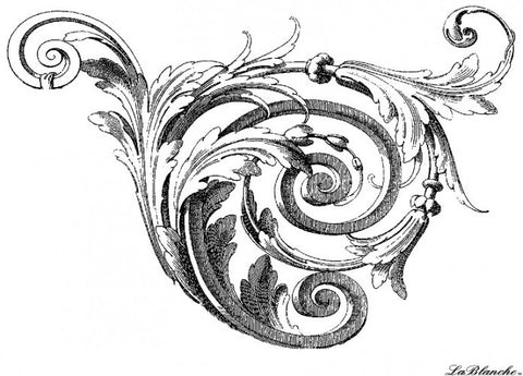La Blanche Elegant Swirl Stamp [1175]