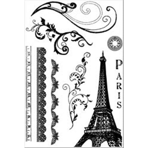 Darcie's Paris Cling Rubber Stamp Set