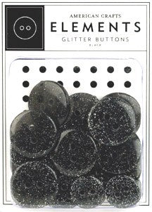 Glitter Buttons Black