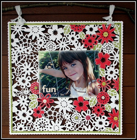 Holey Flower Cardstock Layout