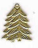 Christmas Tree Gold Charm