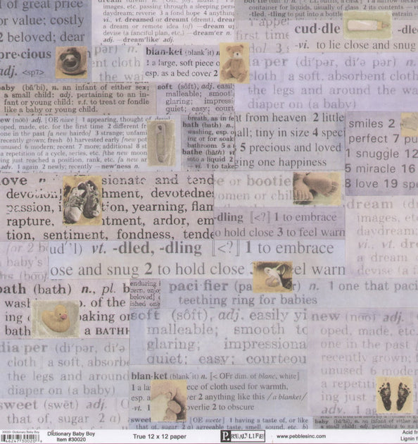 Pebbles Dictionary Boy Paper JustScrapping