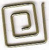 MM Antique Gold Square Spiral Clip