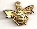 Gold Buzzy Bee Charm