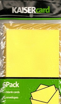 Yellow Card & Envelope 6 Pack