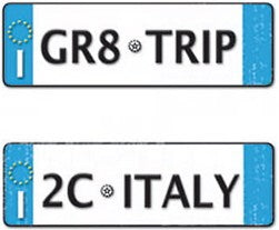 Art Warehouse Italy Licence Plates