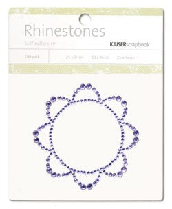 Rhinestones Retro Flower Lilac