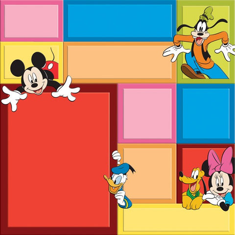 Mickey and Friends Color Block Cardstock