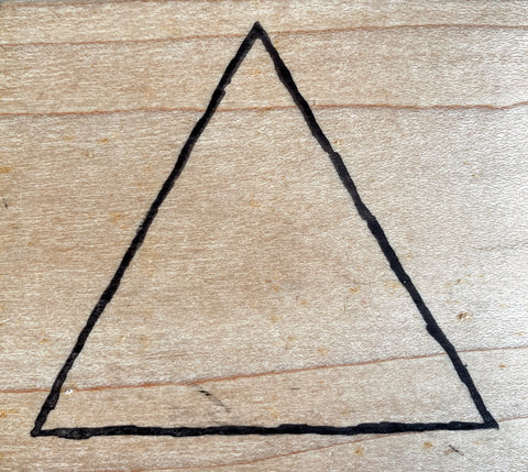 Outline Triangle Rubber Stamp