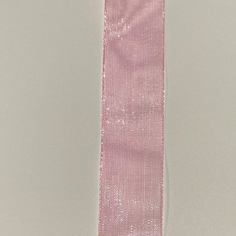Pink Shimmery Organza Ribbon 2cm Wide