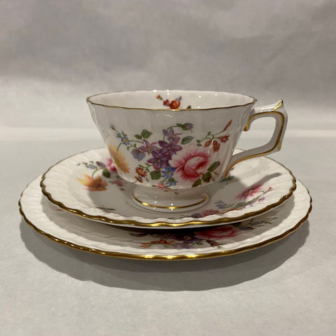 Royal Crown Derby Posies Fluted and Embossed Trio