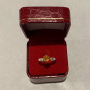 Sterling Silver Yellow Topaz Ring