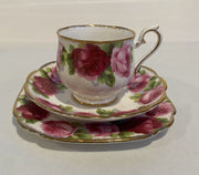 Old English Rose Trio No 1 Square Plate