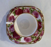 Old English Rose Trio No 1 Square Plate