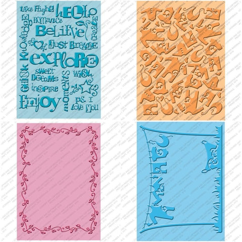 Cuttlebug Wall Decor and More Embossing Folders Set