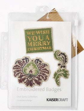 Kaisercraft Embroidered Badges Dear Santa
