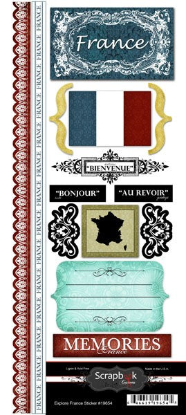 Stamping Station Discover France Stickers