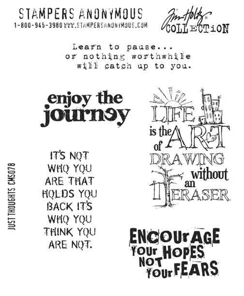 Just Thoughts Cling Rubber Stamp Set