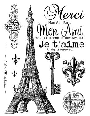 Mon Ami Paris Clear Stamp Set