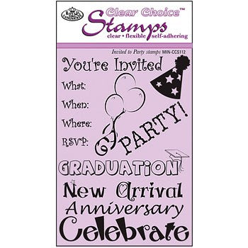 Invited to Party Clear Stamp Set