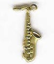 Gold Saxophone Charm