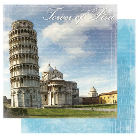 BC Tower of Pisa Glitter Paper
