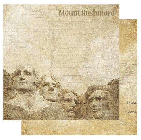 BC Mount Rushmore Glitter Paper