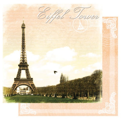 BC Eiffel Tower Glitter Paper