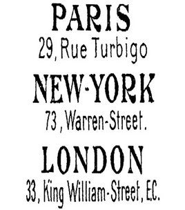 Paris, New York, London Stamp