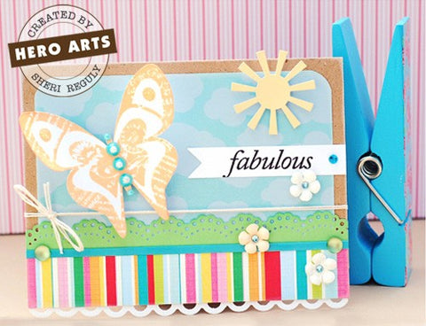 Hero Arts Butterflies and Print Stamps