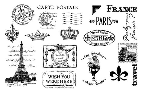 France Rubber Stamp Set