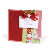 Sizzix Merry Background Stamp & Emboss Set