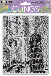 Hero Arts Clings Italy Background Stamp
