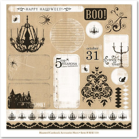 Haunted Flocked Accessories Sheet