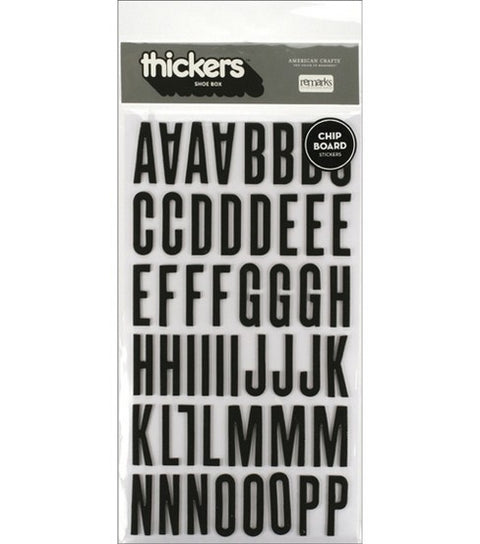 Thickers Shoe Box Black Stickers
