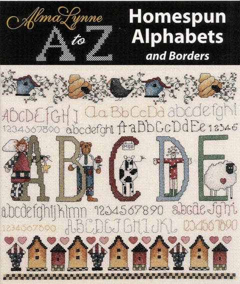 Homespun Alphabets Cross-stitch Pattern Book
