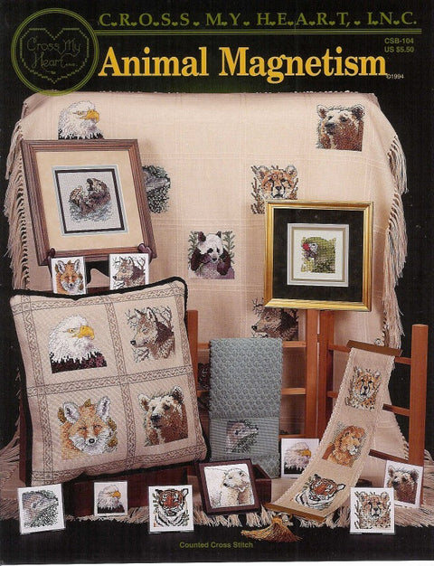 Animal Magnetism Cross-stitch Pattern Book
