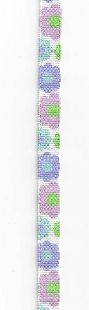 Spring Pastel Big Flowers Ribbon