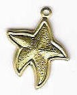 Gold Large Starfish Charm