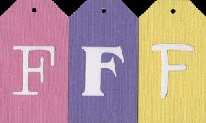 Deluxe Laser Cut Letter Tags F