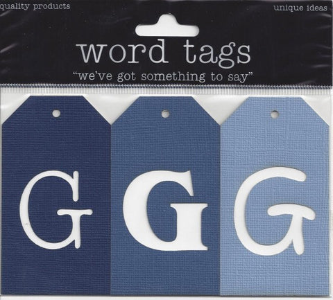 Deluxe Laser Cut Letter Tags G