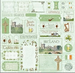 Barb Tourtillotte Ireland 12x12 Sticker Sheet