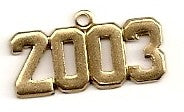 Gold 2003 Charm