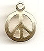 Gold Small Peace Sign