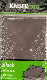 Metallic Brown Card & Envelope 6 Pack